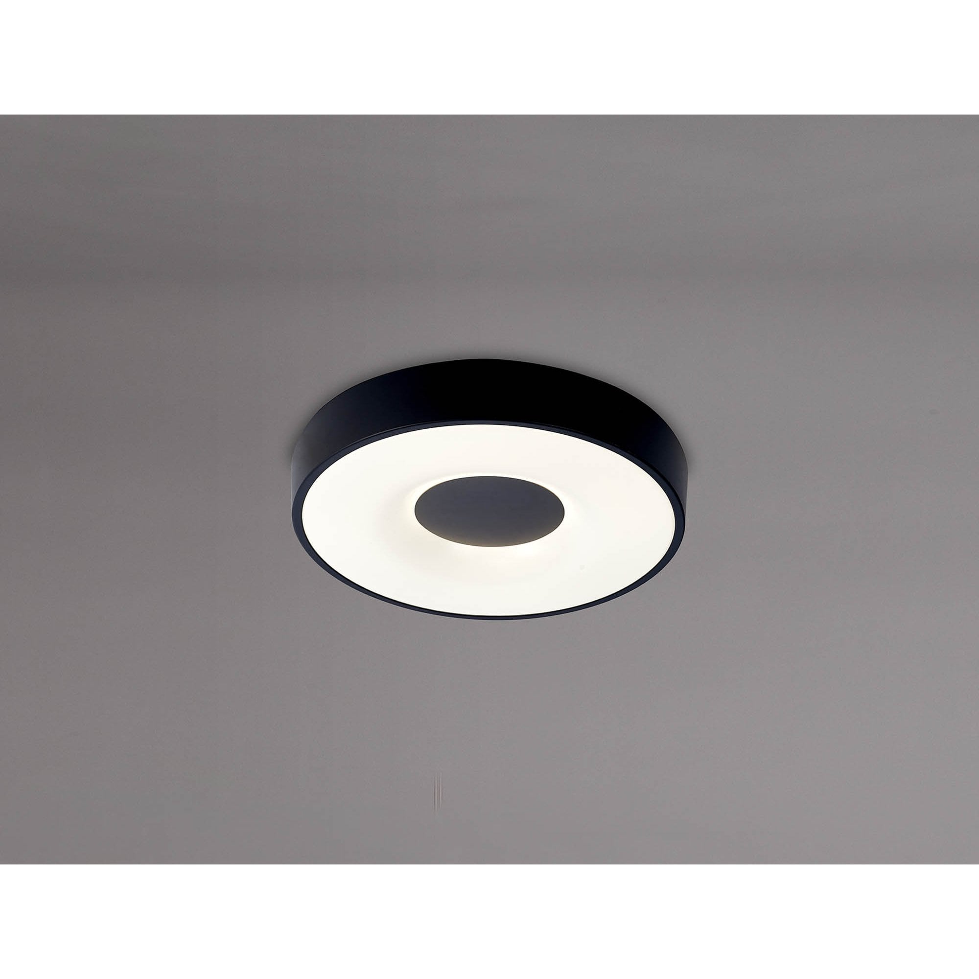 M7567 Coin Round Ceiling 56W LED Remote Control - Black