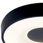 M7567 Coin Round Ceiling 56W LED Remote Control - Black