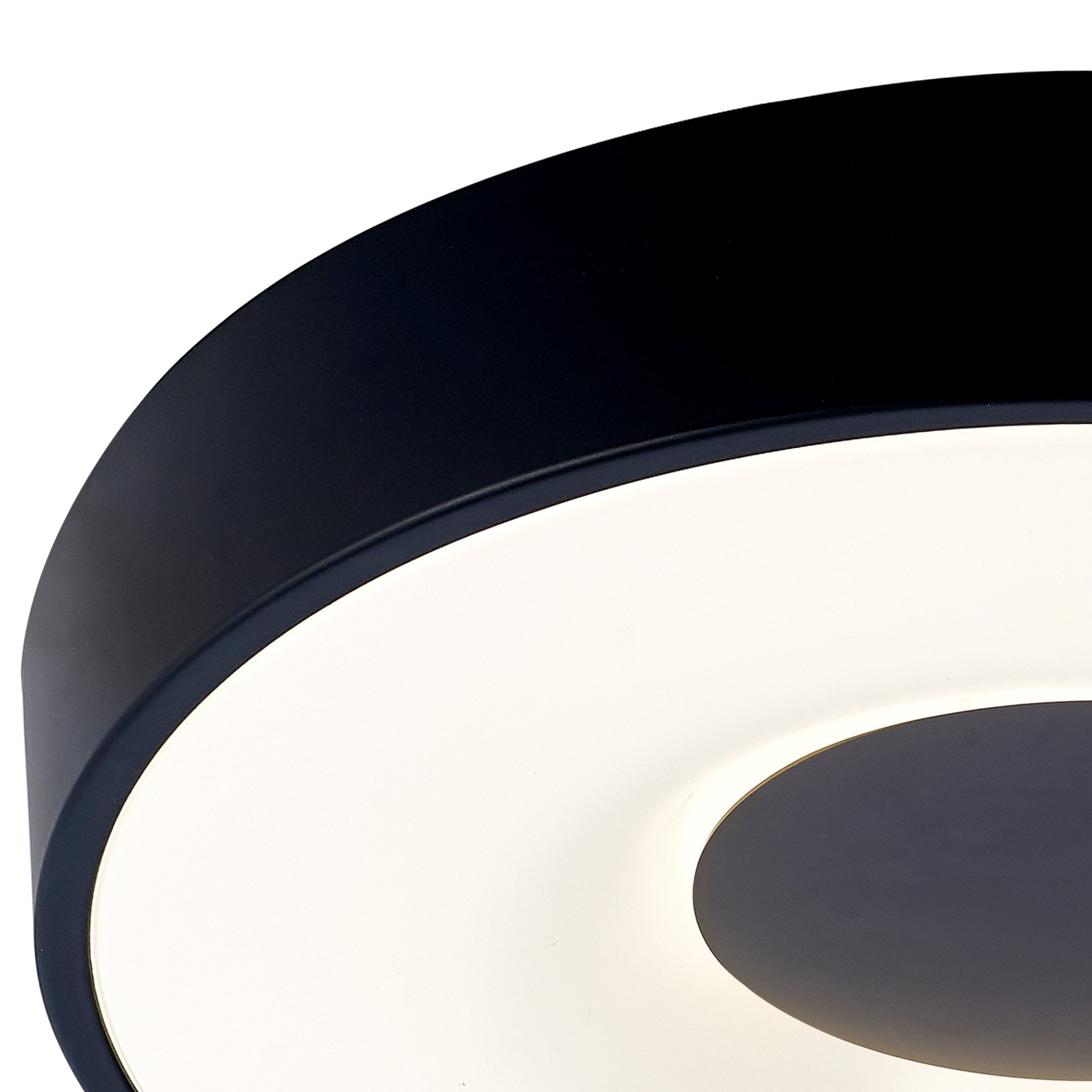 M7567 Coin Round Ceiling 56W LED Remote Control - Black