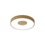 M7565 Coin Round Ceiling 80W LED Remote Control - Wood Effect