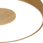M7565 Coin Round Ceiling 80W LED Remote Control - Wood Effect