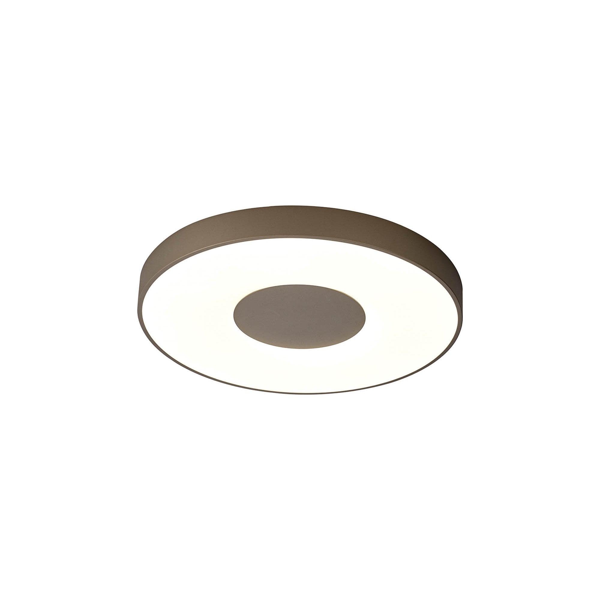 M7691 Coin Round Ceiling 80W LED Remote Control - Sand Brown