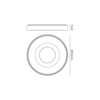 M7691 Coin Round Ceiling 80W LED Remote Control - Sand Brown