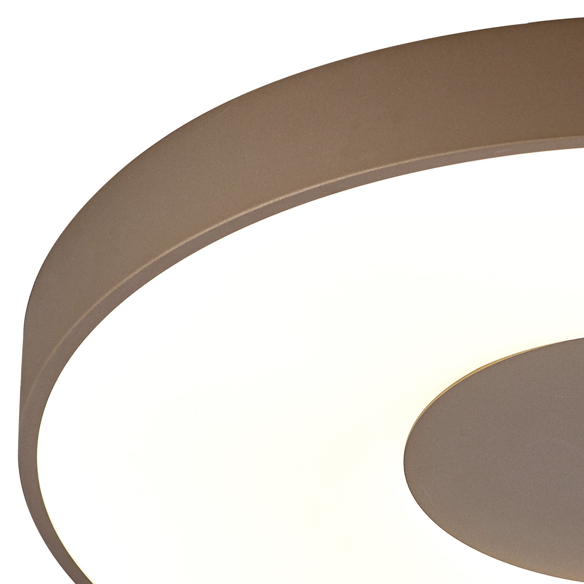 M7691 Coin Round Ceiling 80W LED Remote Control - Sand Brown