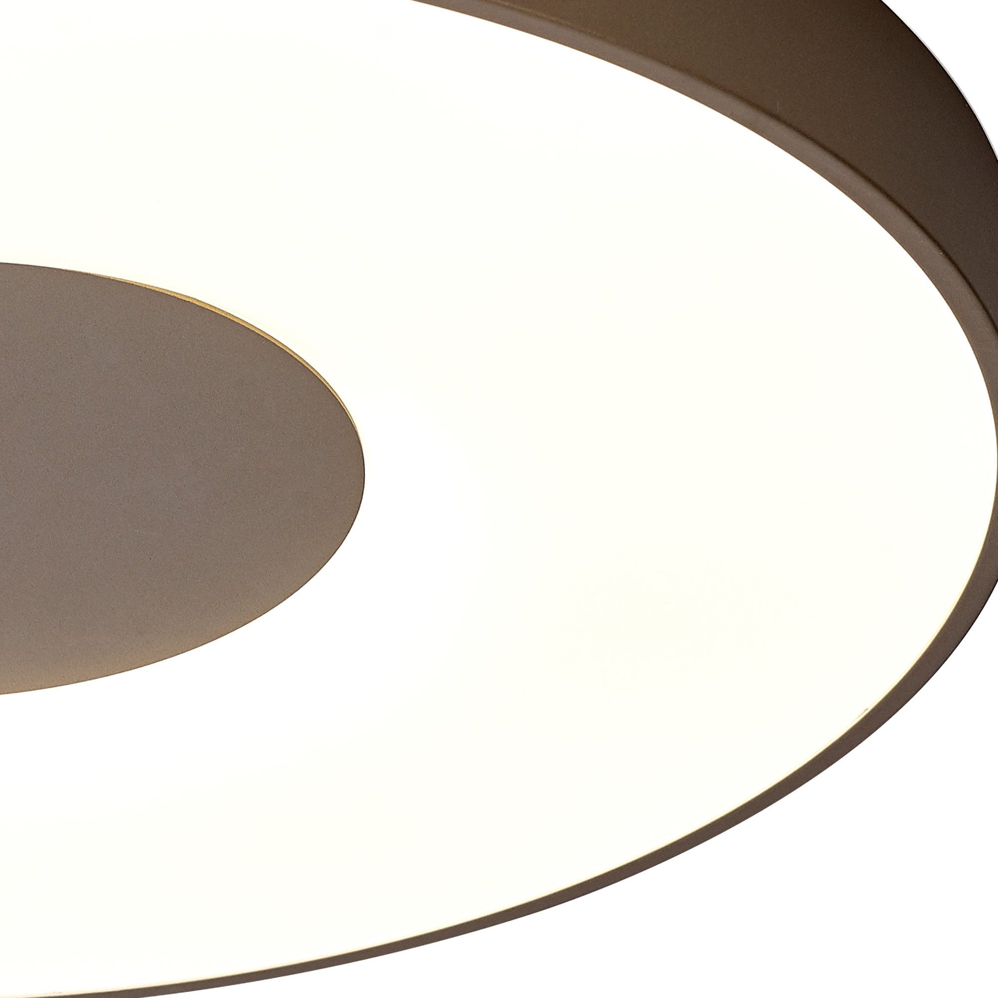 M7691 Coin Round Ceiling 80W LED Remote Control - Sand Brown