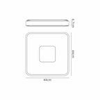 M7926 Coin Square Ceiling 80W LED Remote Control - Gold