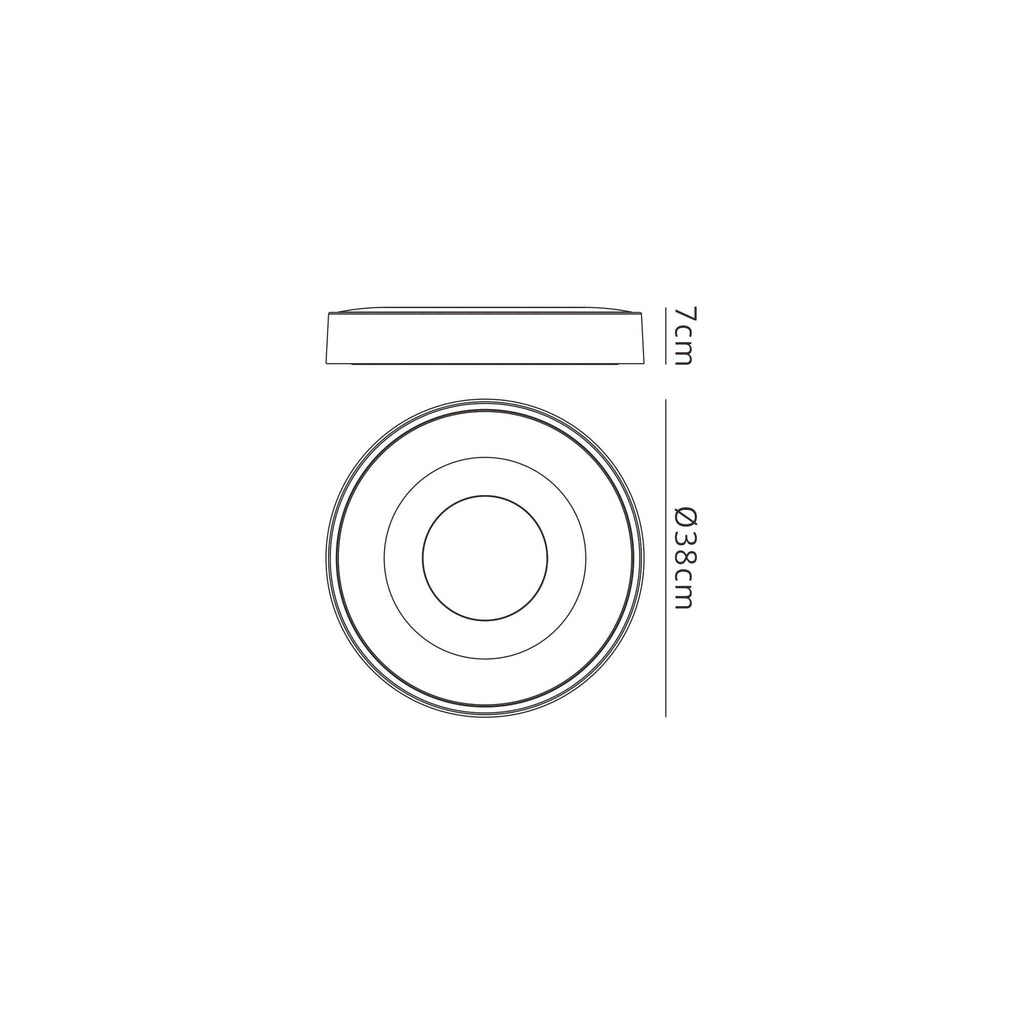 M7566 Coin Round Ceiling 56W LED Remote Control - White
