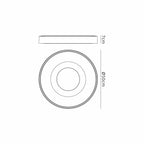 M8037 Coin Round Ceiling 80W LED Remote Control - Gold