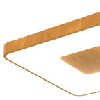 M7921 Coin Square Ceiling 80W LED Remote Control - Wood Effect