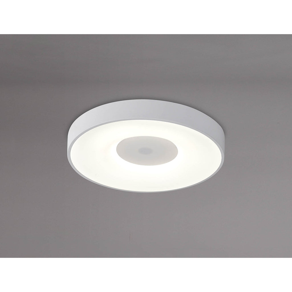 M7563 Coin Round Ceiling 80W LED Remote Control - White