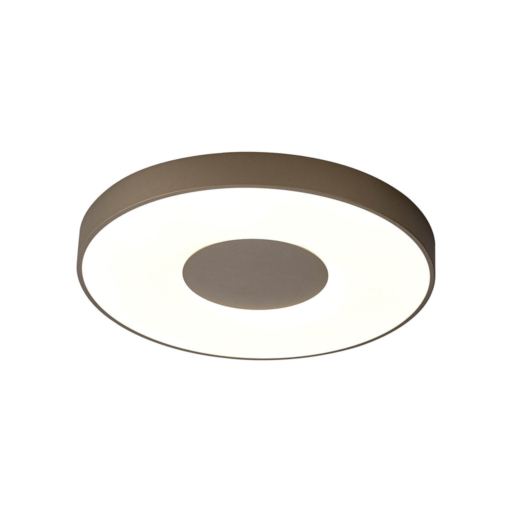 M7690 Coin Round Ceiling 100W LED Remote Control - Sand Brown
