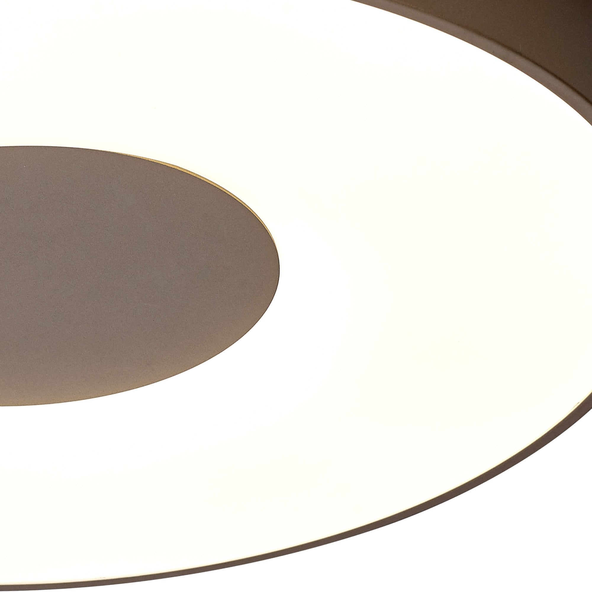 M7690 Coin Round Ceiling 100W LED Remote Control - Sand Brown