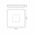 M7916 Coin Square Ceiling 100W LED Remote Control - White (S)