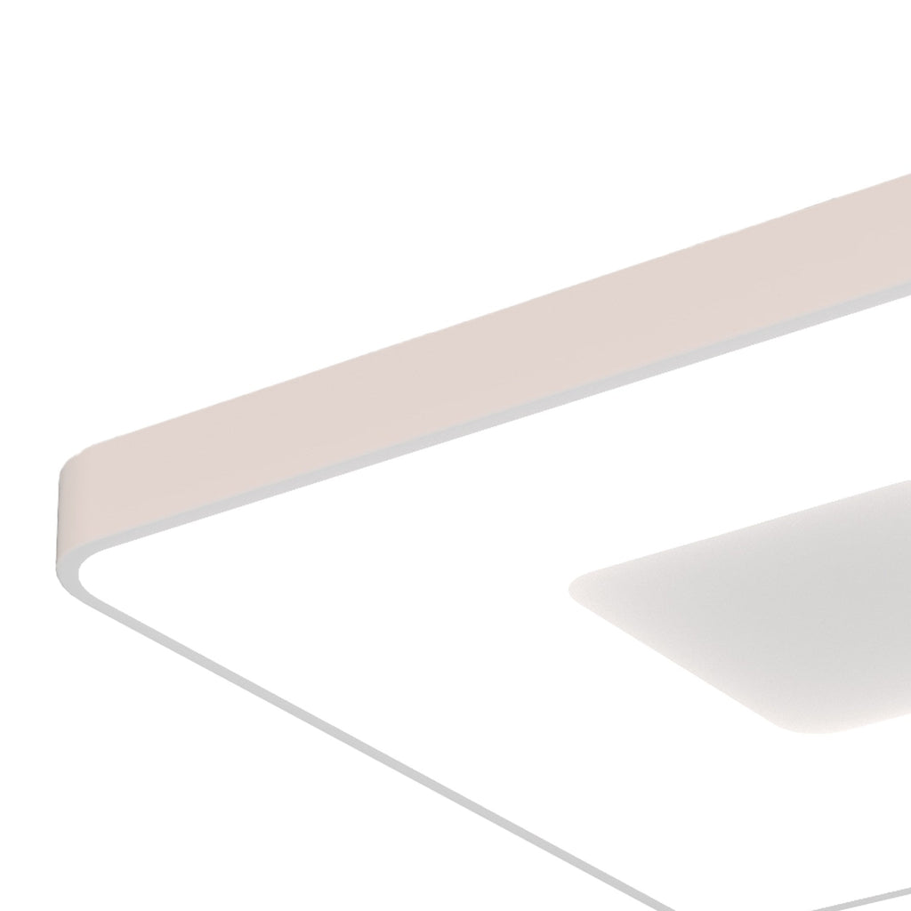 M7916 Coin Square Ceiling 100W LED Remote Control - White (S)