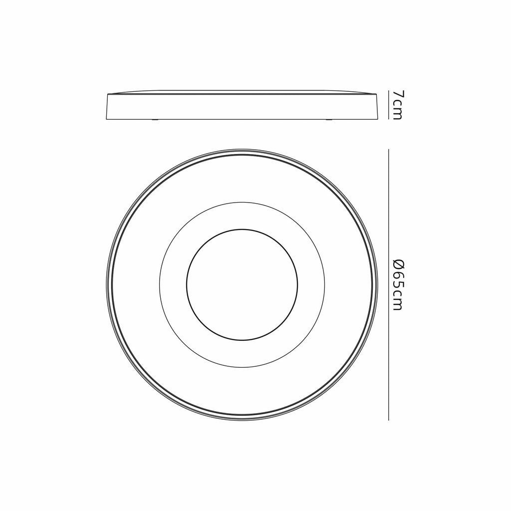 M8036 Coin Round Ceiling 100W LED Remote Control - Gold