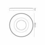 M8036 Coin Round Ceiling 100W LED Remote Control - Gold