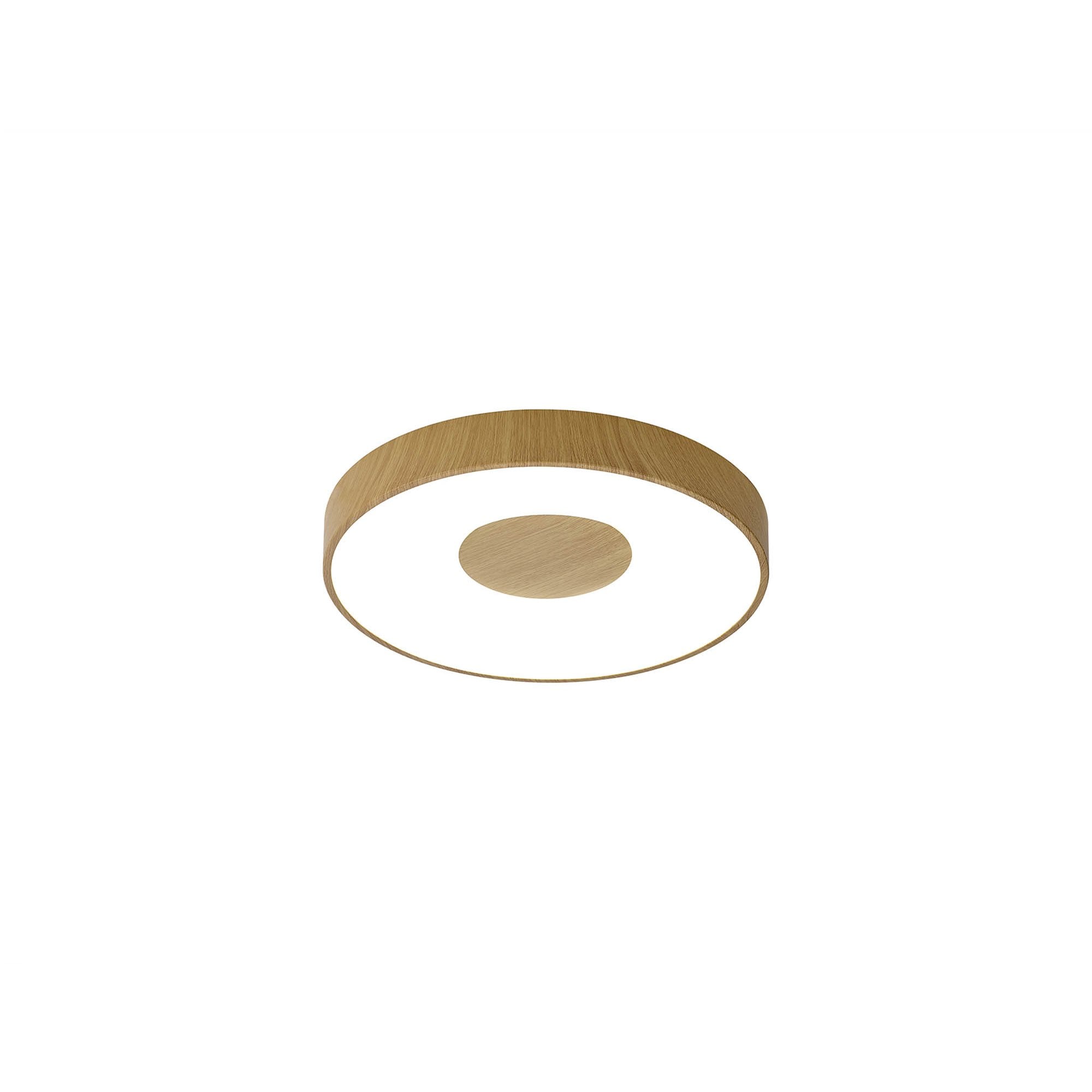 M7568 Coin Round Ceiling 56W LED Remote Control - Wood Effect