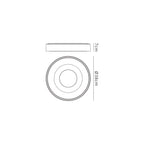 M7568 Coin Round Ceiling 56W LED Remote Control - Wood Effect