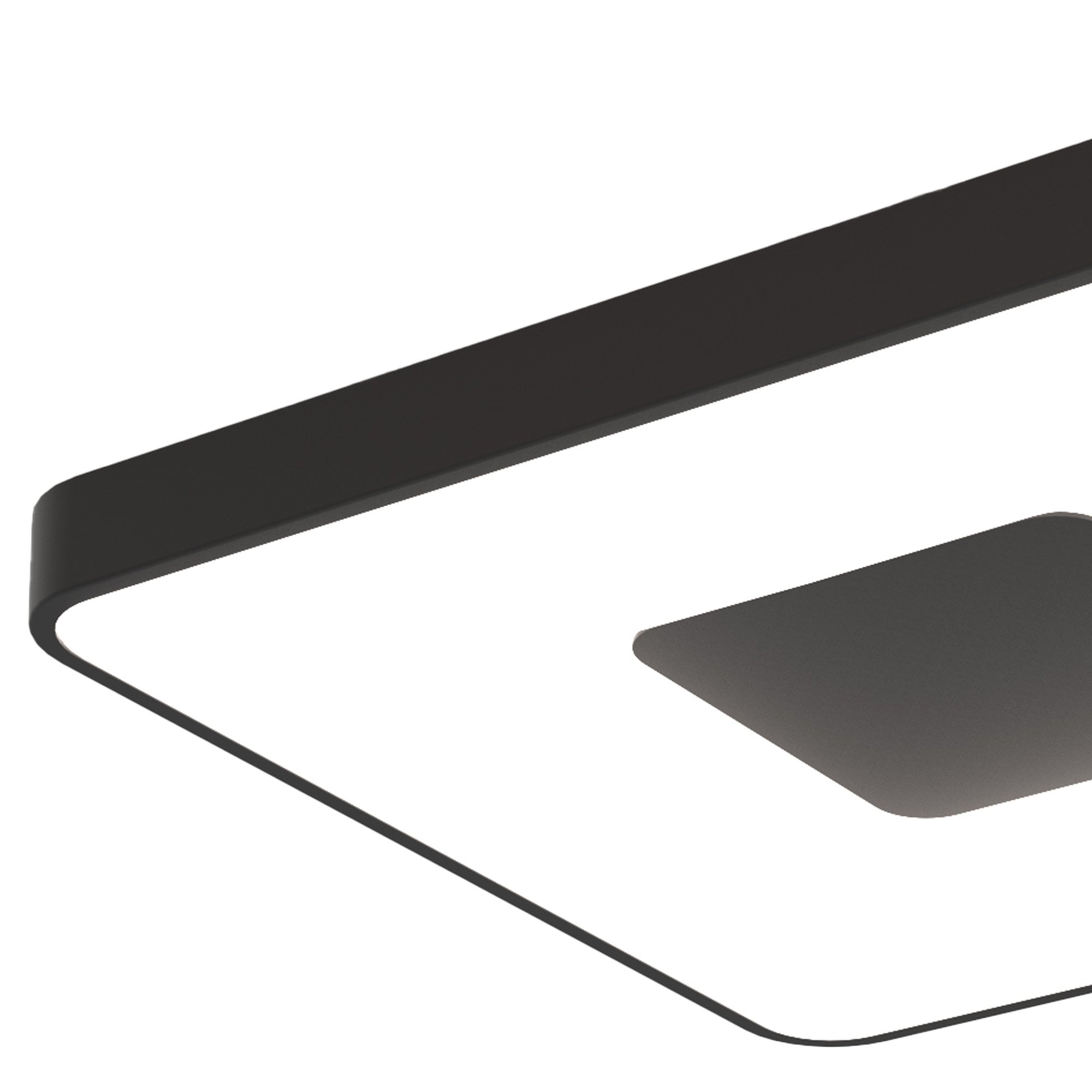 M7917 Coin Square Ceiling 100W LED Remote Control - Black