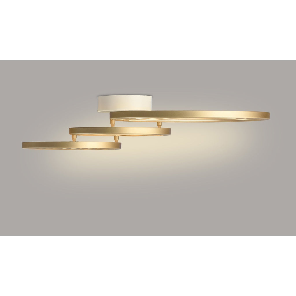 M7233 Collage 3 Ring Ceiling 40W LED Gold