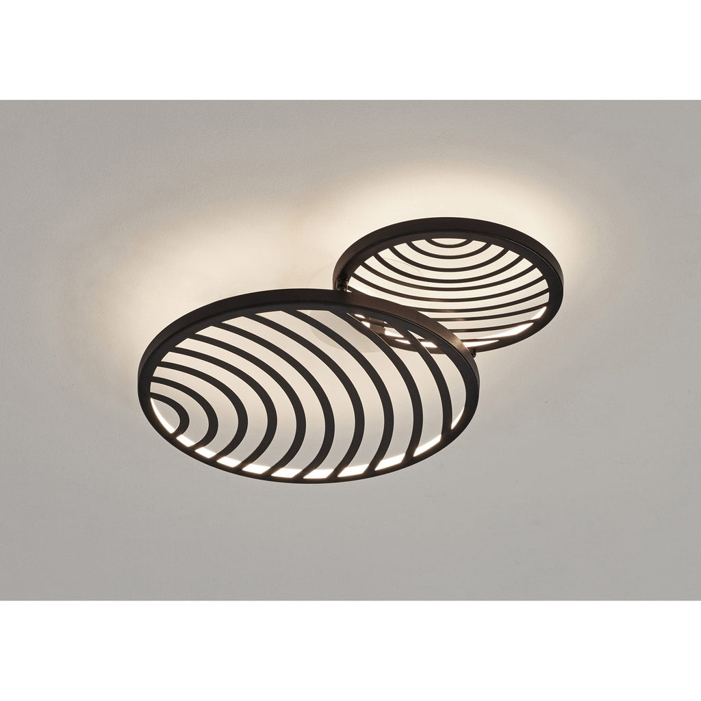 M7234 Collage 2 Ring Ceiling 30W LED Black