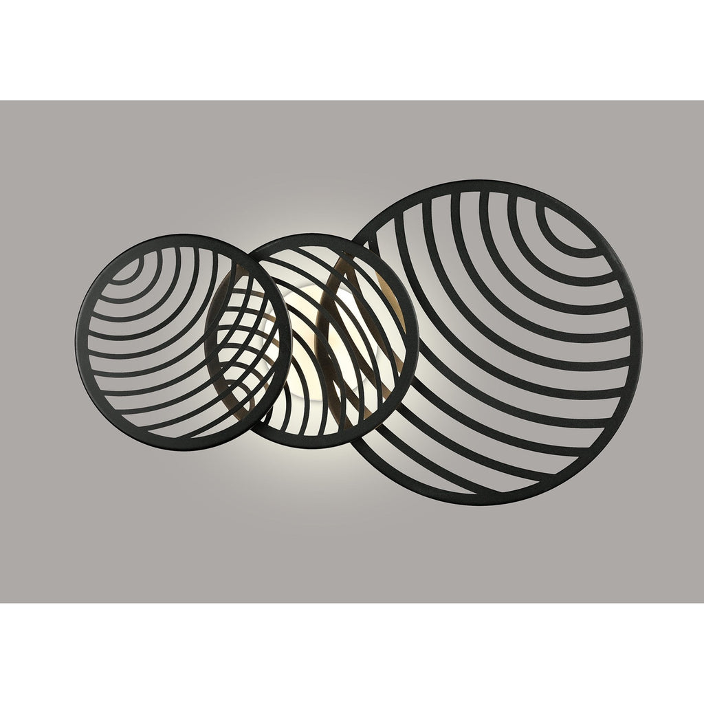 M7232 Collage 3 Ring Ceiling 40W LED Black