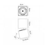 MC0088 Columbretes Spotlight 7.6cm Square 12W LED Matt White