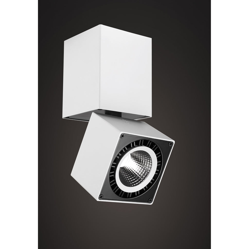 MC0087 Columbretes Spotlight 7.6cm Square 12W LED Matt White