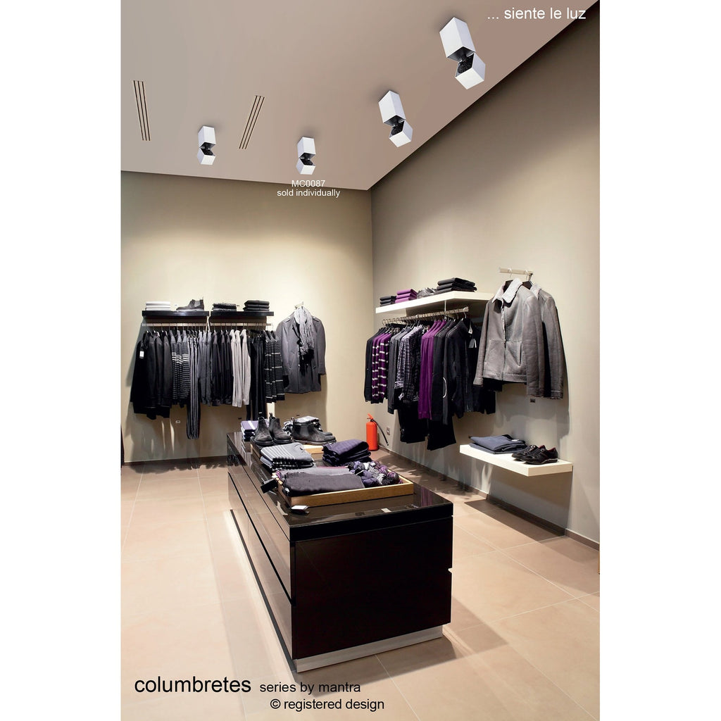 MC0085 Columbretes Spotlight 8.5cm Round 12W LED Matt White