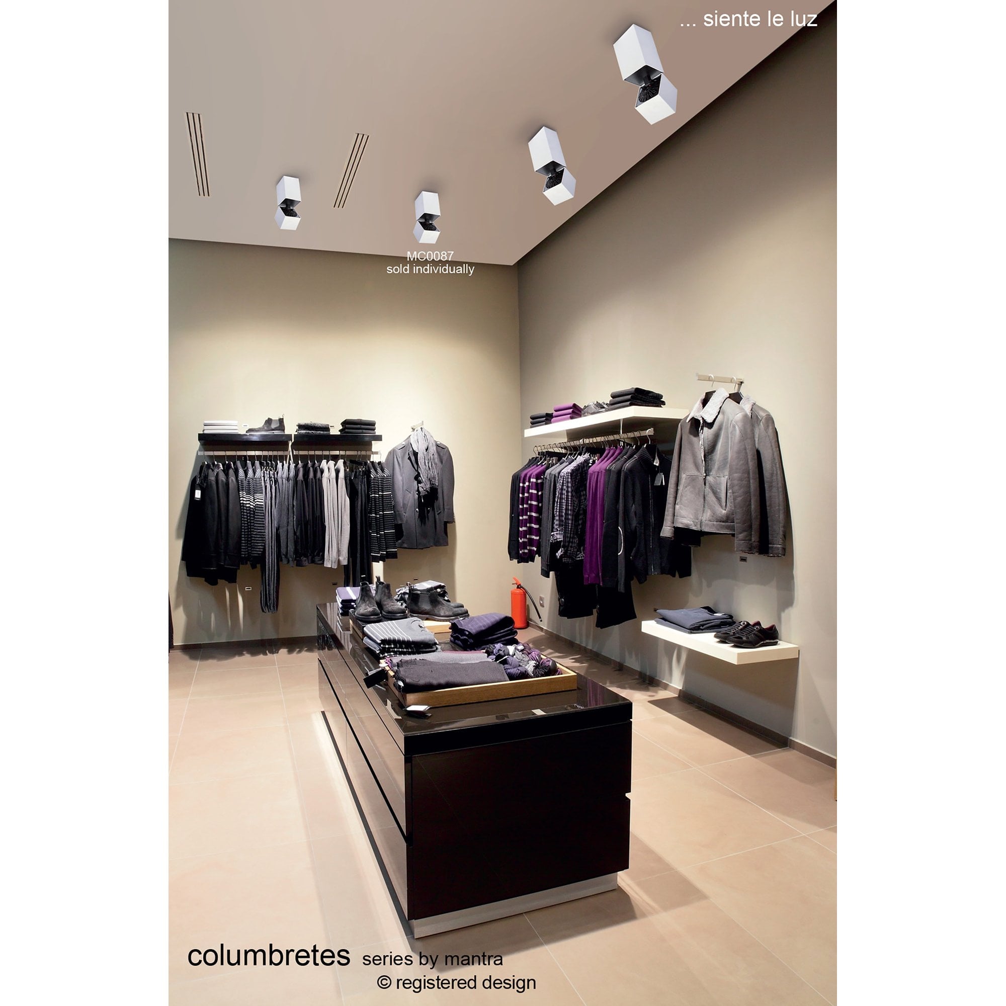 MC0085 Columbretes Spotlight 8.5cm Round 12W LED Matt White