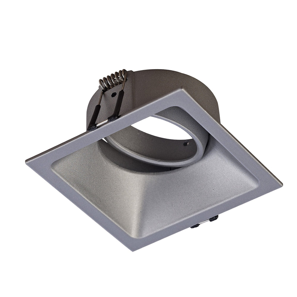 MC0163 Comfort 9.2cm Square Downlight GU10 Matt Silver