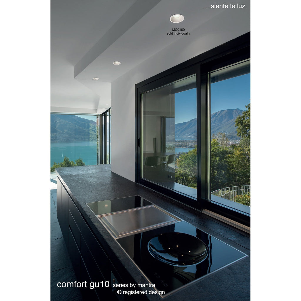 MC0162 Comfort 9.2cm Square Downlight GU10 Matt White