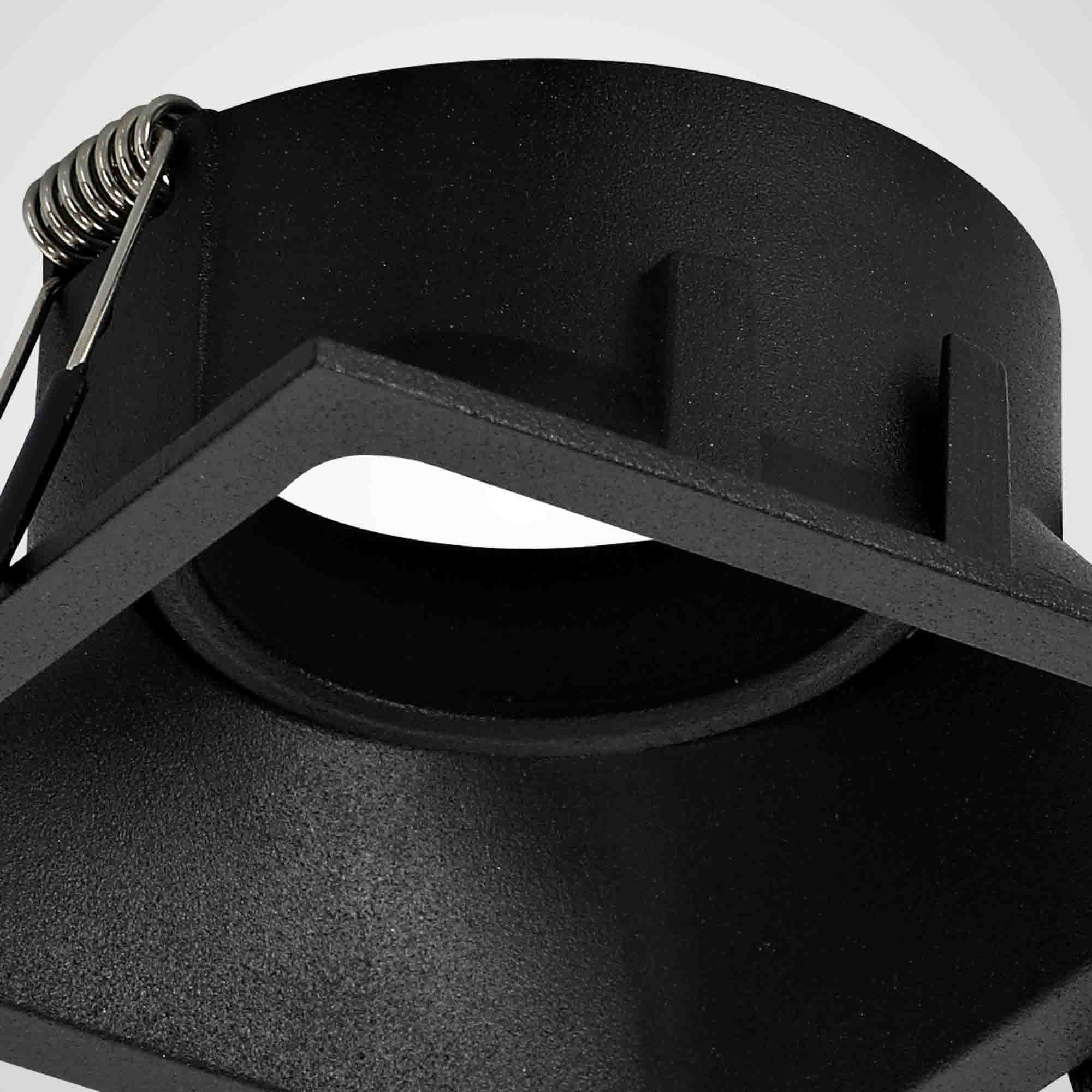 MC0165 Comfort 9.2cm Square Downlight GU10 Matt Black