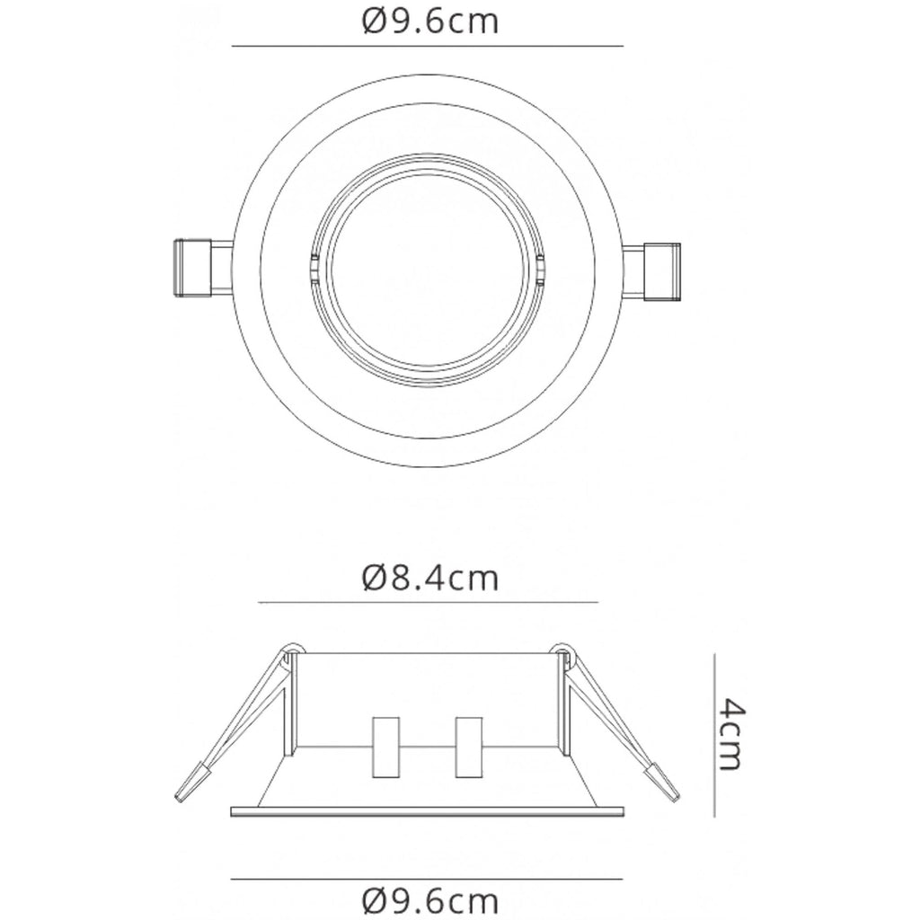 MC0164 Comfort 9.6cm Round Downlight GU10 Matt Black