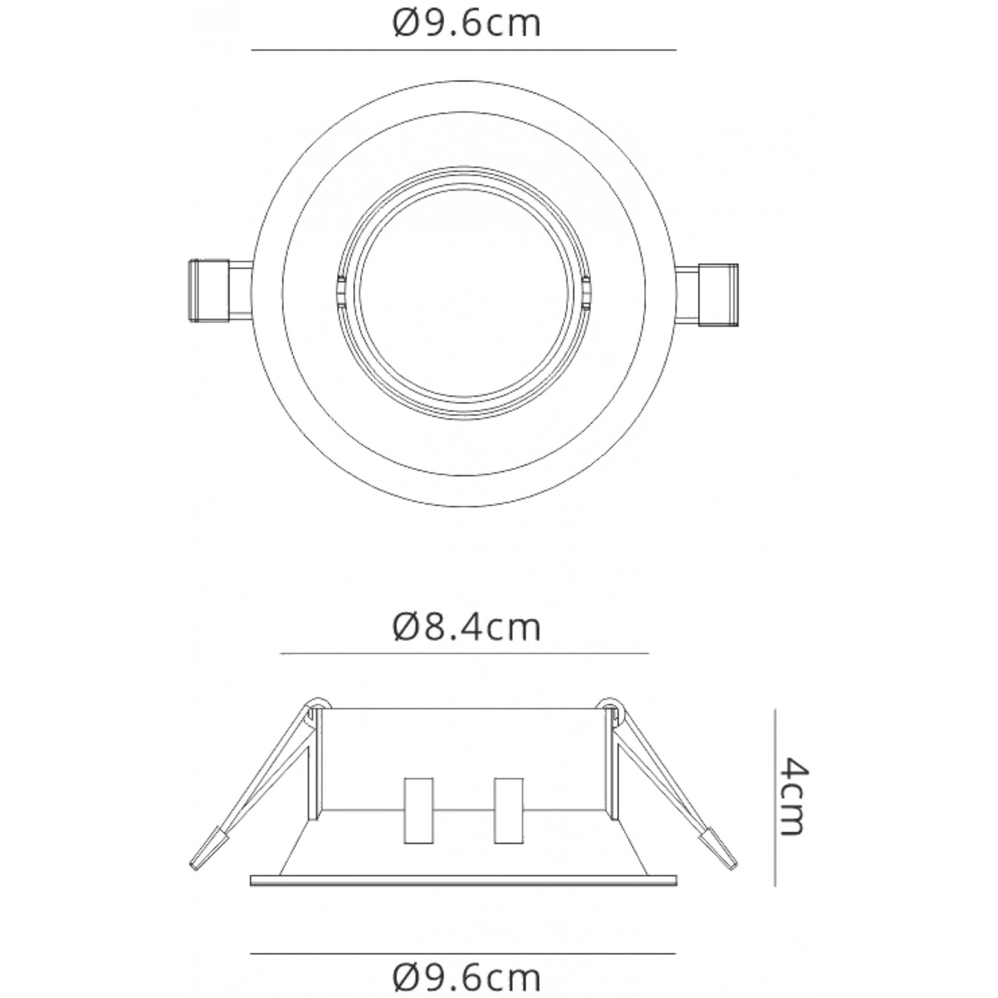 MC0164 Comfort 9.6cm Round Downlight GU10 Matt Black