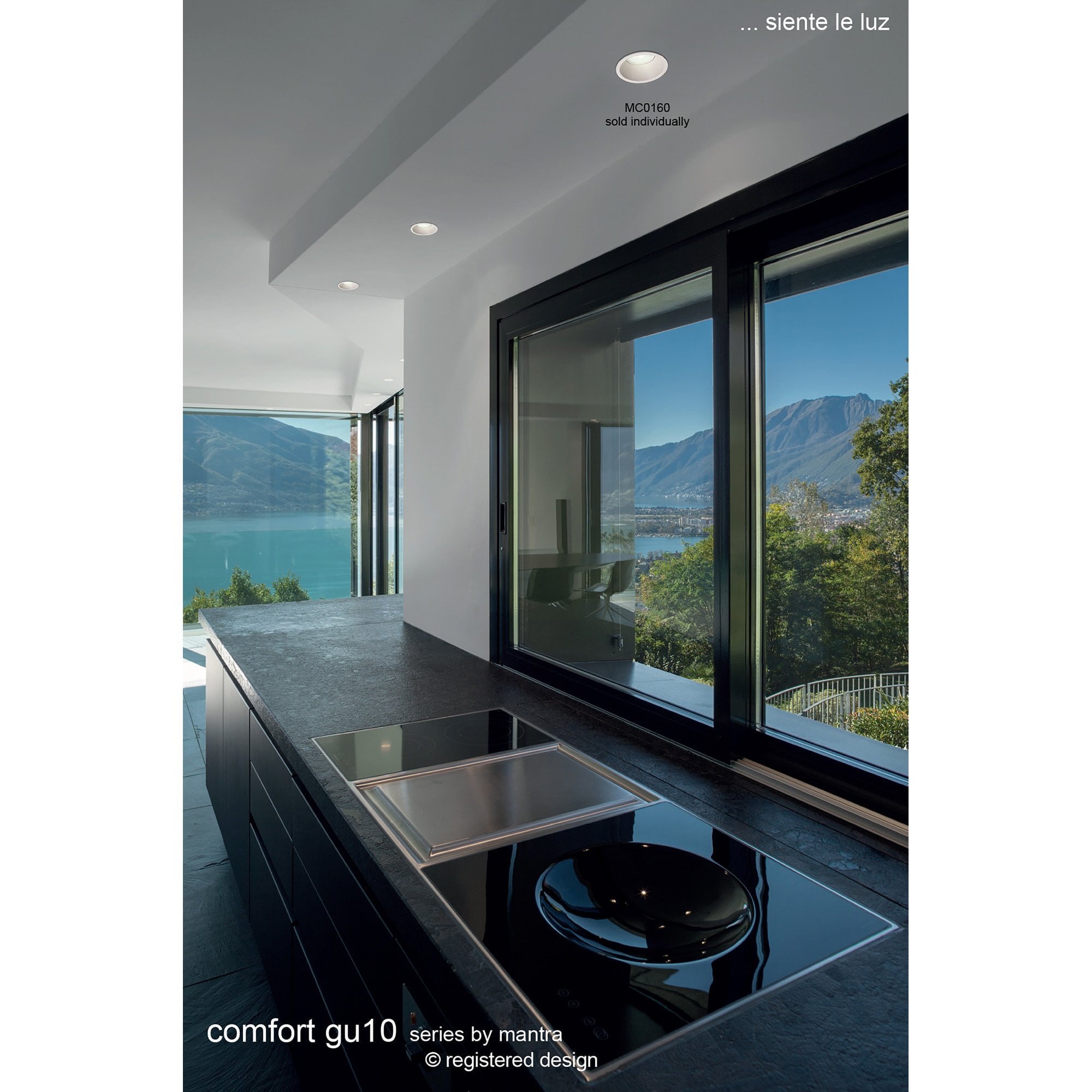 MC0164 Comfort 9.6cm Round Downlight GU10 Matt Black