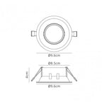 MC0160 Comfort 9.6cm Round Downlight GU10 Matt White