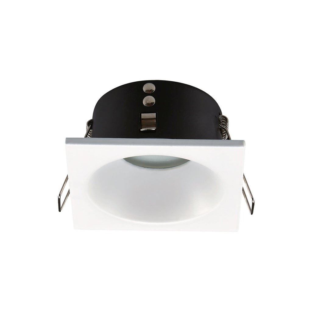 M6812 Comfort Bathroom GU10 Downlight Square 1 Light Matt White