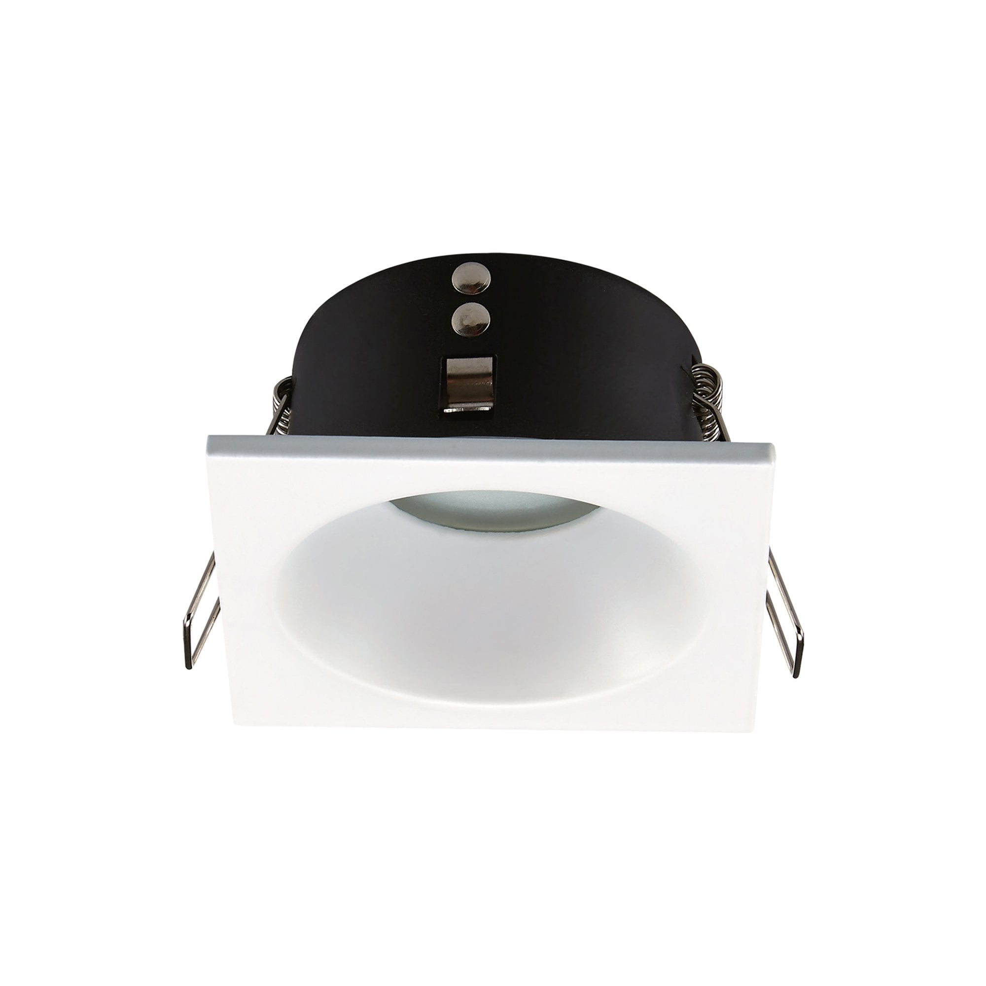 Comfort Bathroom GU10 Downlight Square 1 Light Matt White