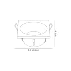 M6812 Comfort Bathroom GU10 Downlight Square 1 Light Matt White