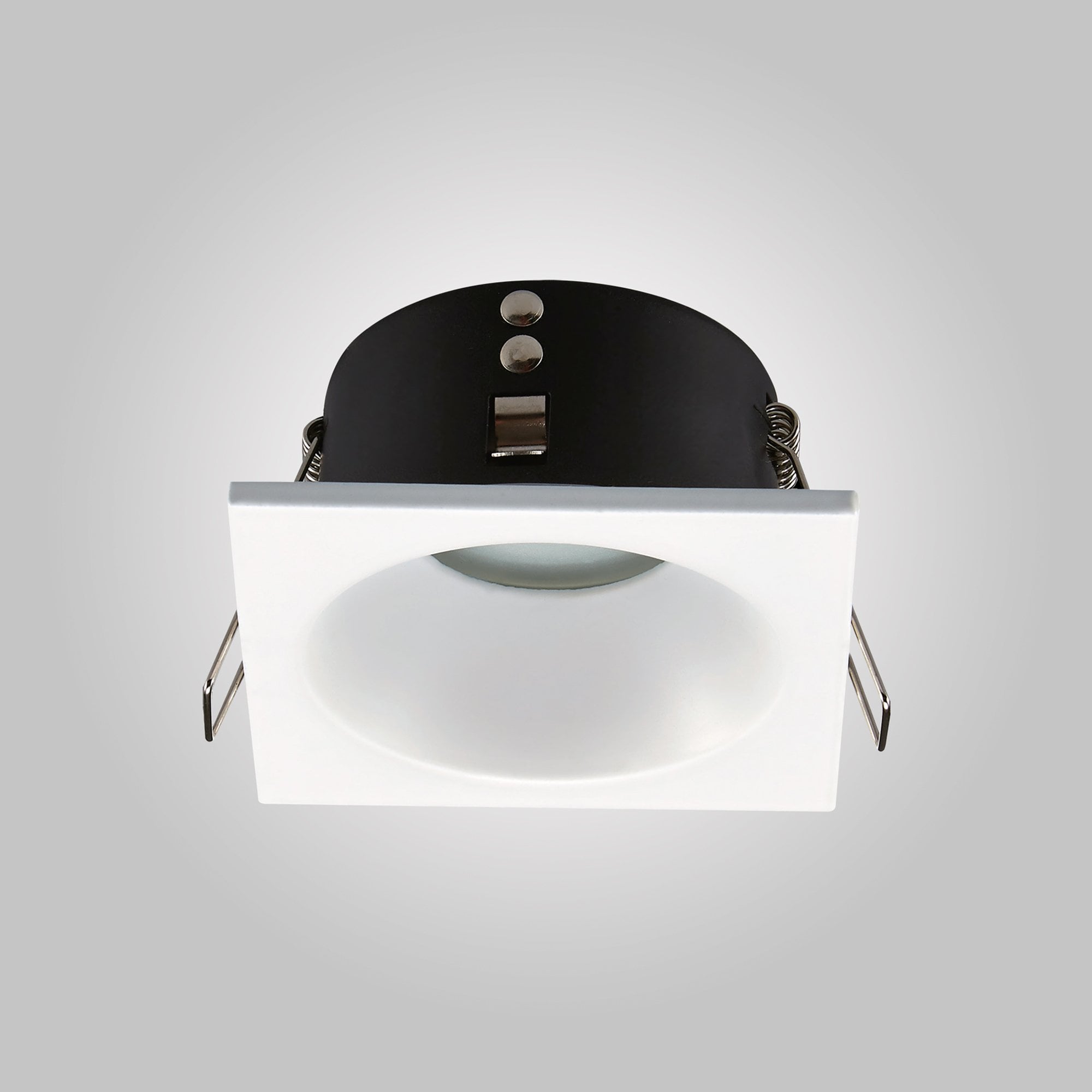 Comfort Bathroom GU10 Downlight Square 1 Light Matt White