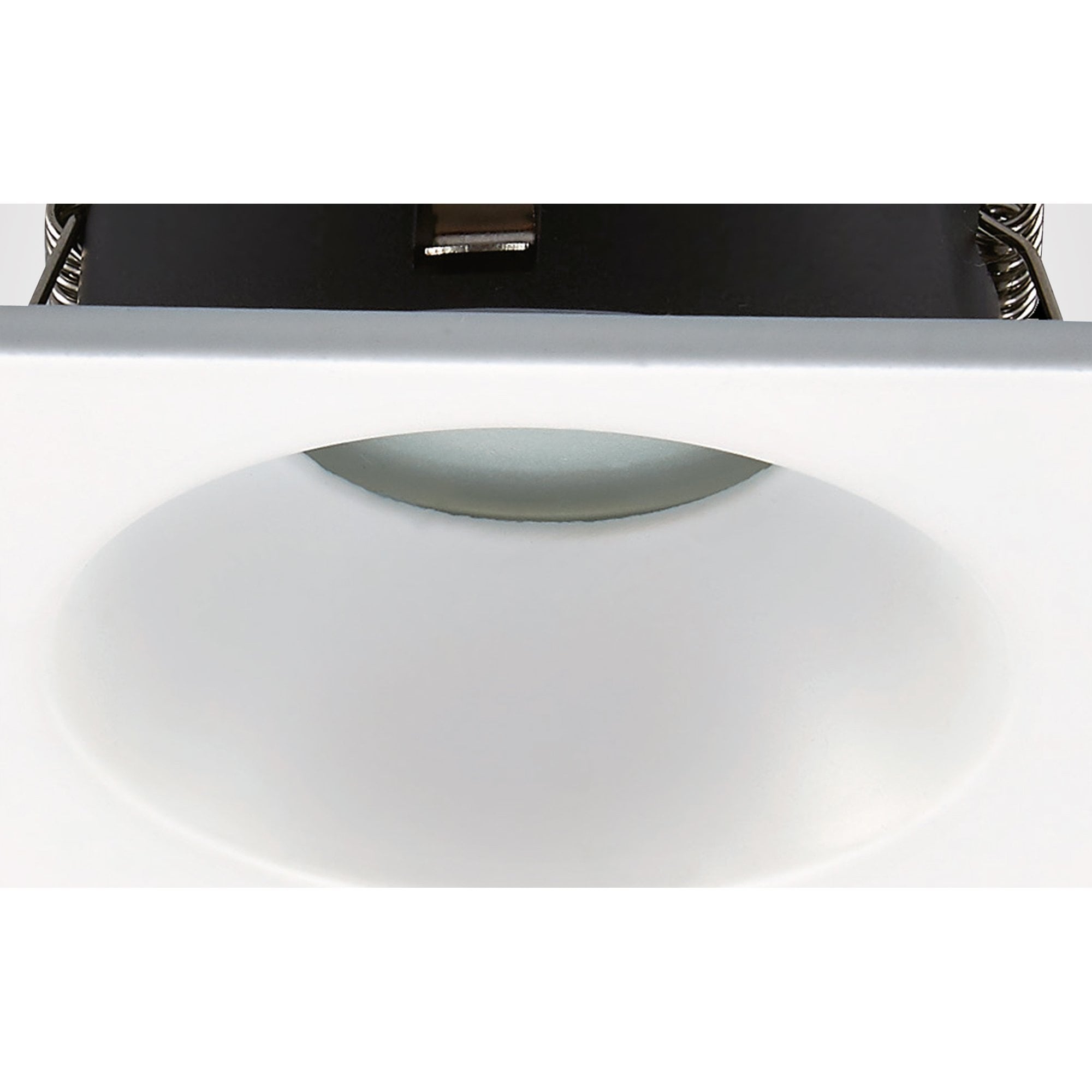 Comfort Bathroom GU10 Downlight Square 1 Light Matt White