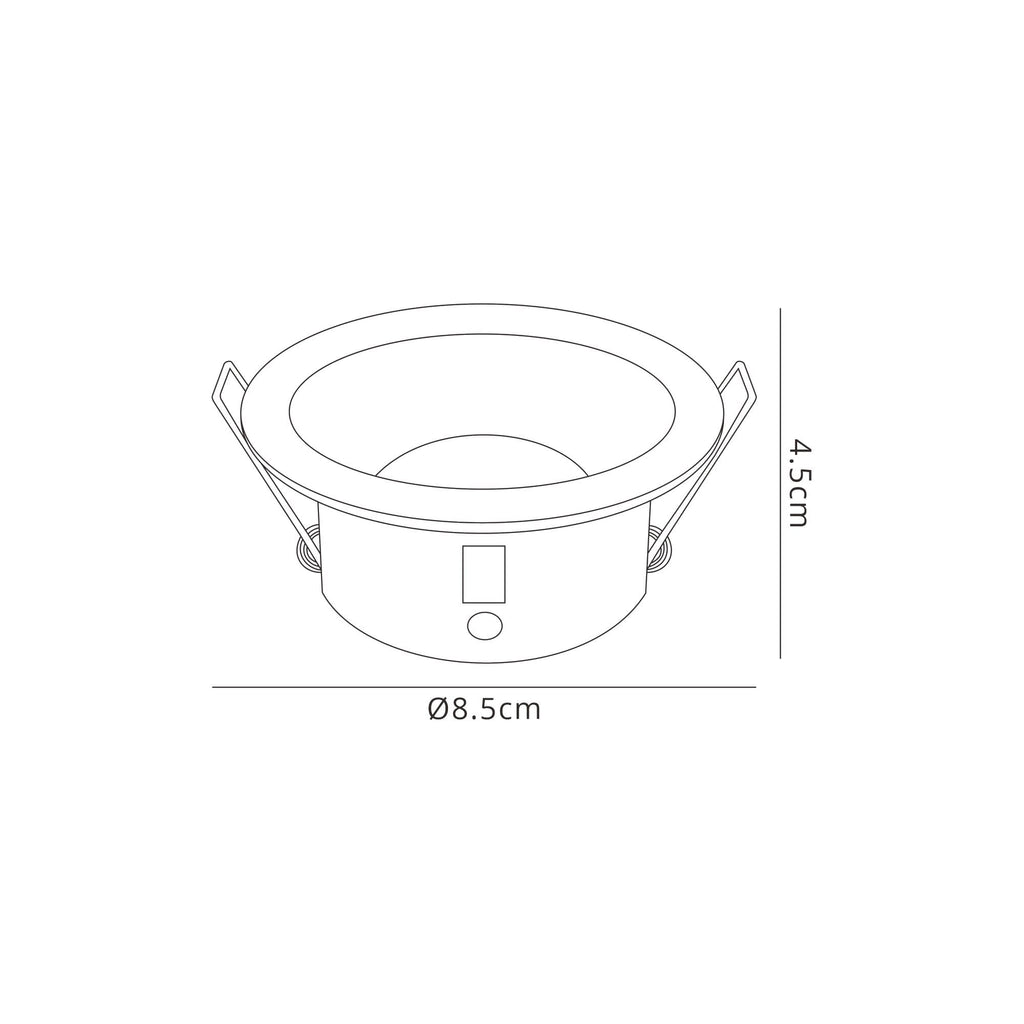 M6811 Comfort Bathroom GU10 Downlight Round 1 Light Matt Black