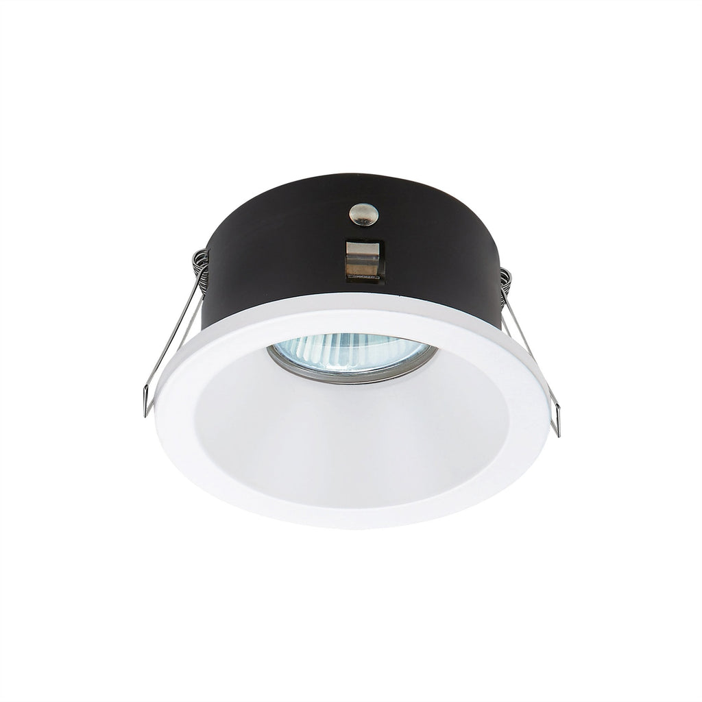 M6810 Comfort Bathroom GU10 Downlight Round 1 Light Matt White