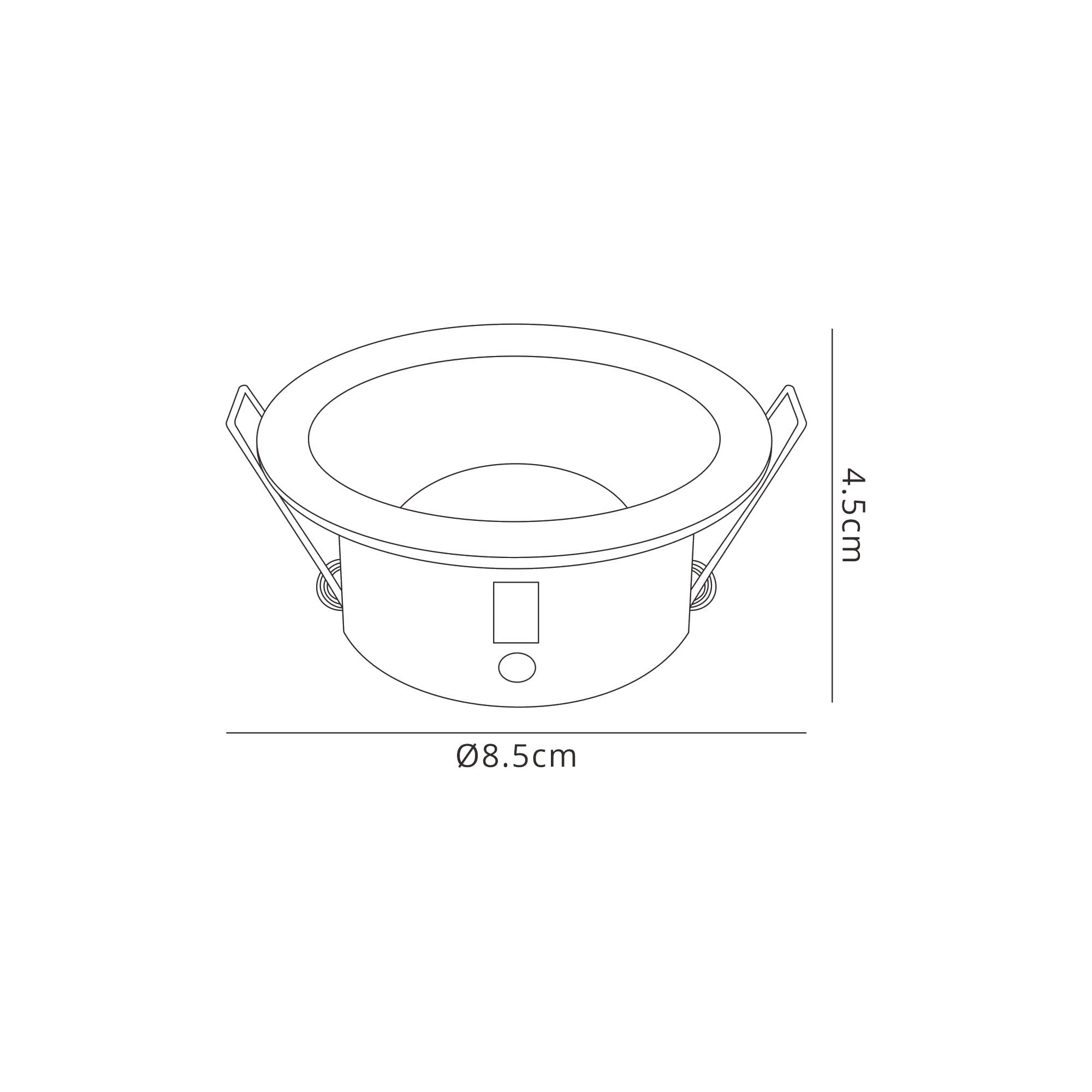 M6810 Comfort Bathroom GU10 Downlight Round 1 Light Matt White