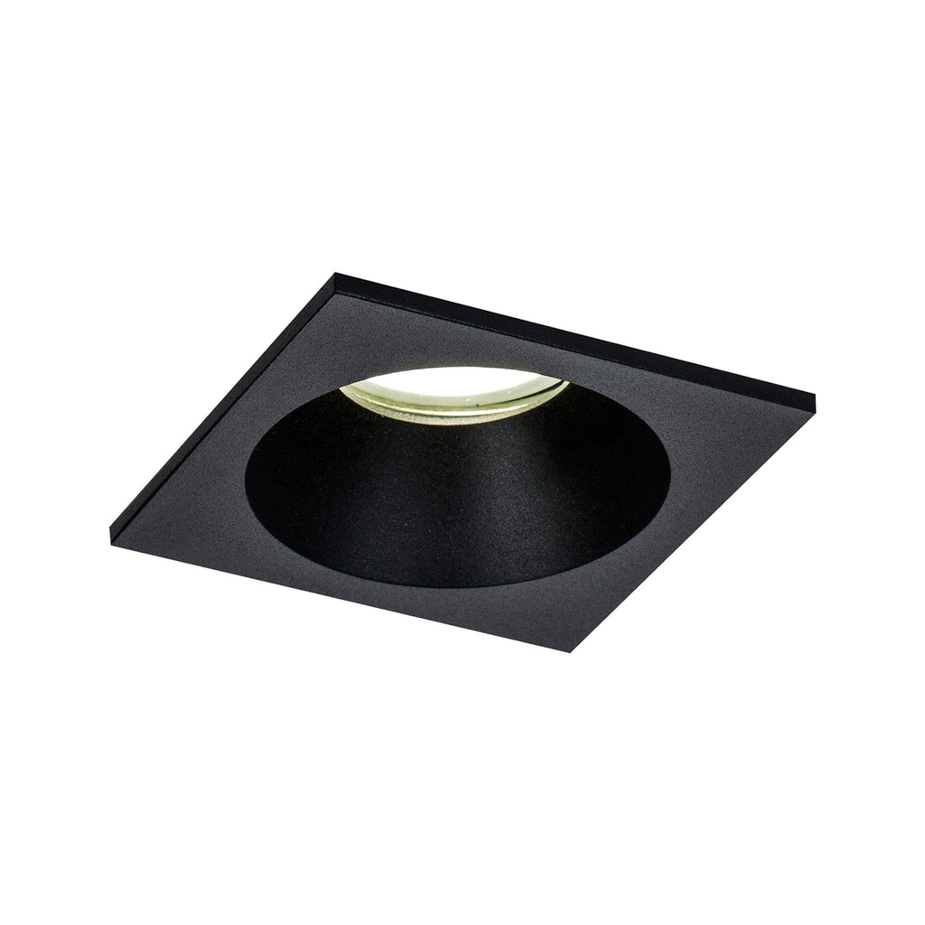 M6813 Comfort Bathroom GU10 Downlight Square 1 Light Matt Black