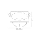 M6813 Comfort Bathroom GU10 Downlight Square 1 Light Matt Black