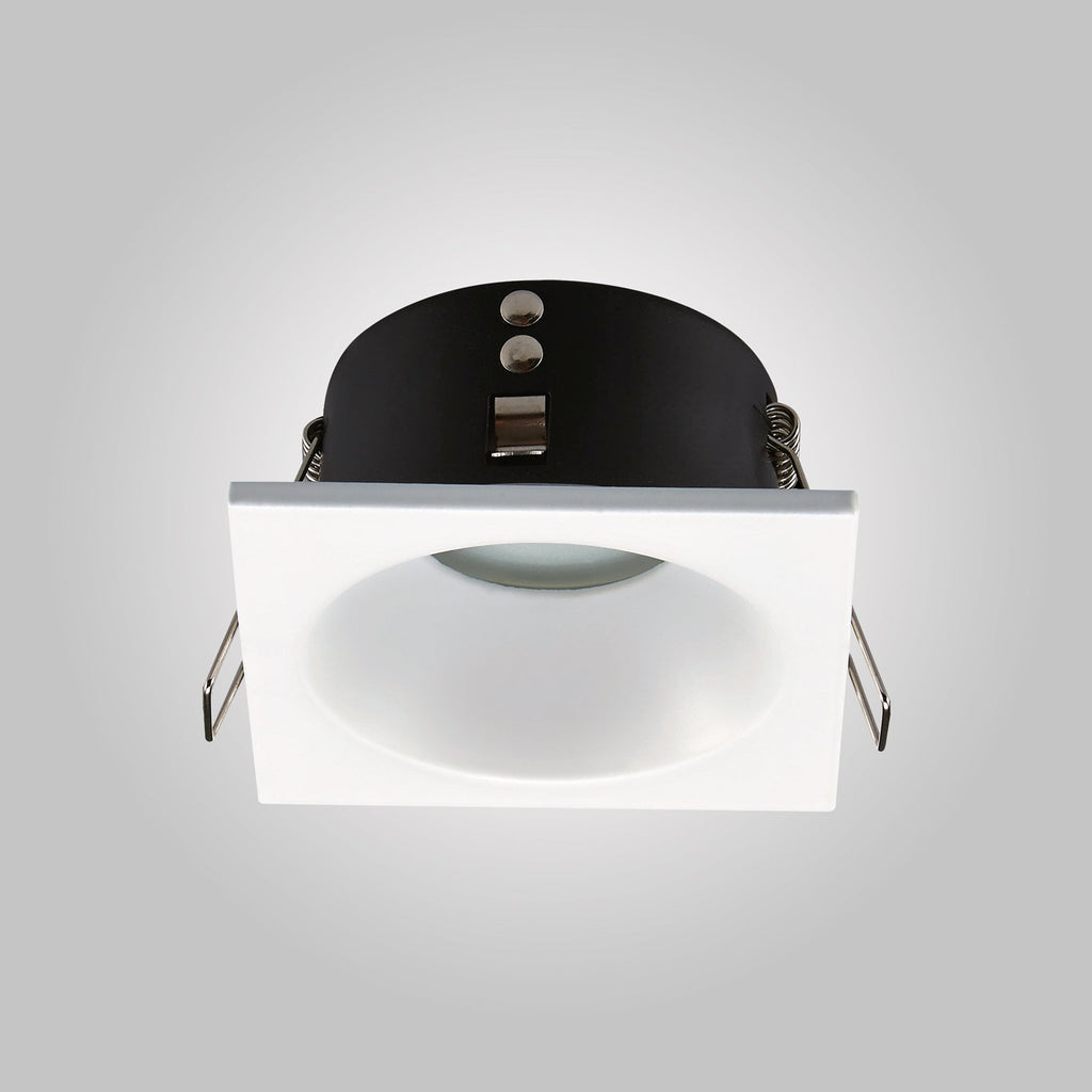 M6813 Comfort Bathroom GU10 Downlight Square 1 Light Matt Black