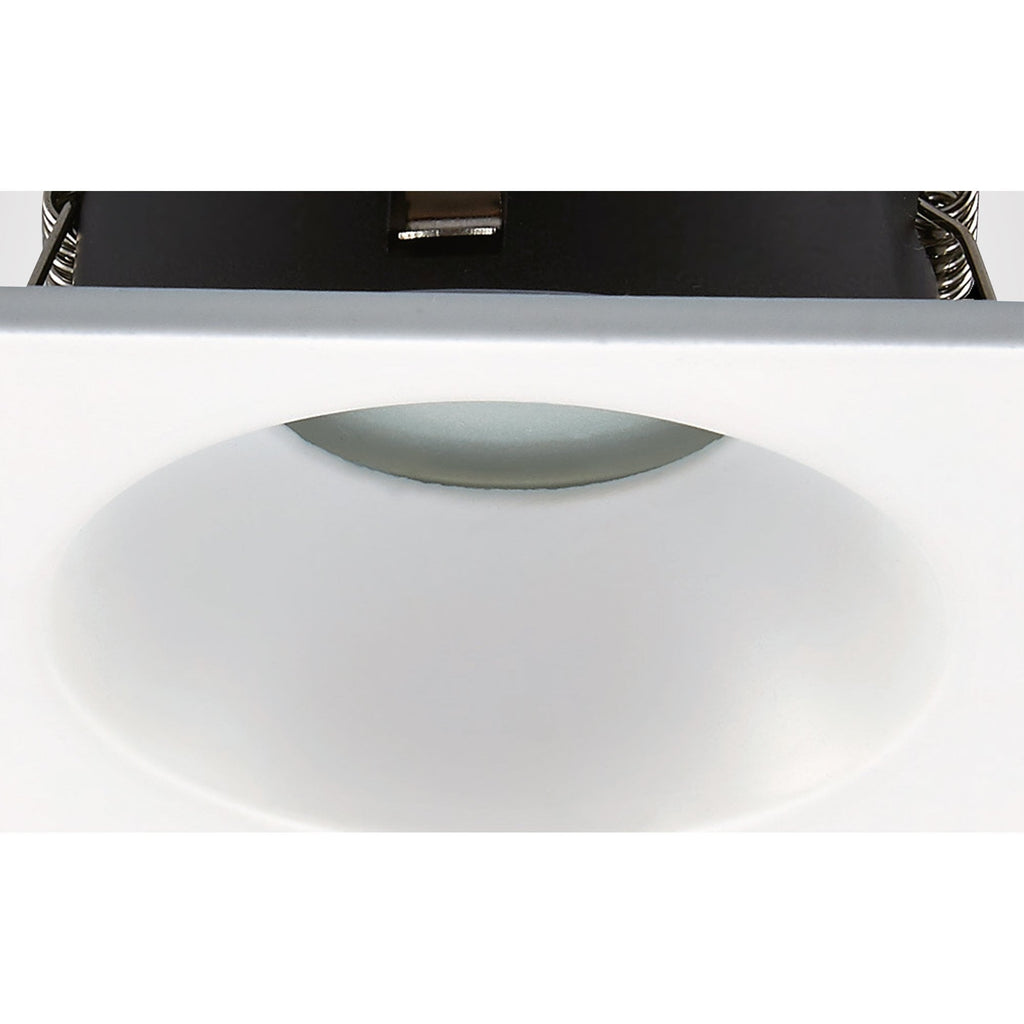 M6813 Comfort Bathroom GU10 Downlight Square 1 Light Matt Black