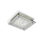 M5551 Coral Flush 25cm Square 15.5W LED Chrome / Crystal Sand